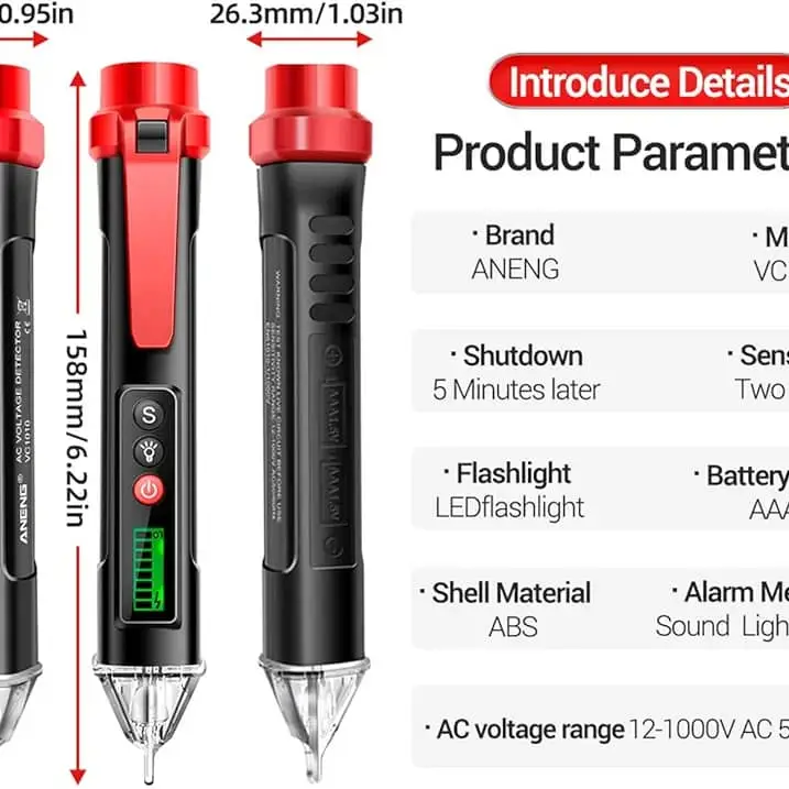 Detector de voltaje tipo lapicero - Probador de voltaje de sensibilidad's photo #3