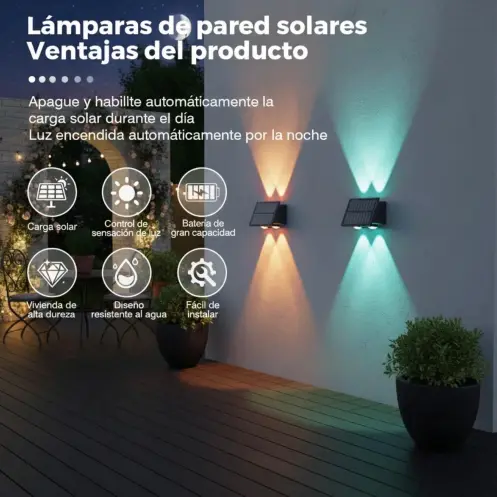 Lámpara para exterior patios , terrazas solares 2 pz varios colores's photo #1