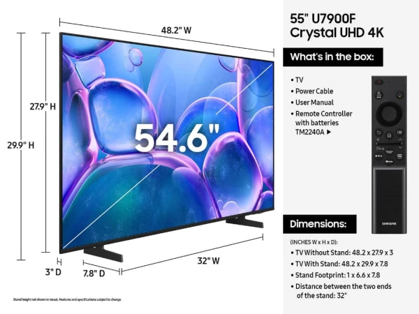 Smart TV Samsung 55" Class Crystal UHD U7900F 4K Smart TV (2025).'s foto | VentaPlus |  BizneCubano