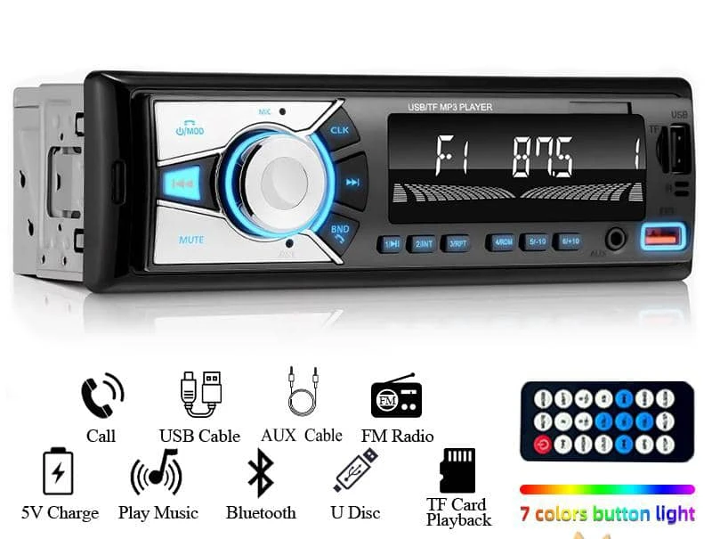 Reproductora para Auto Estereo Coche Reproductor Mp3 Radio Con Bt Aux Usb Sd's foto | VentaPlus |  BizneCubano